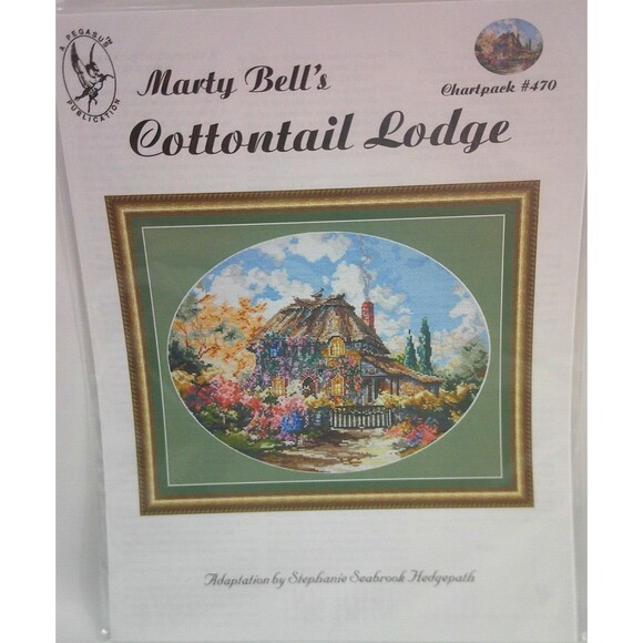 Pegasus Marty Bell's Counted Cross Stitch Chart Pattern Cottontail Lodge 470 New - Picture 1 of 3